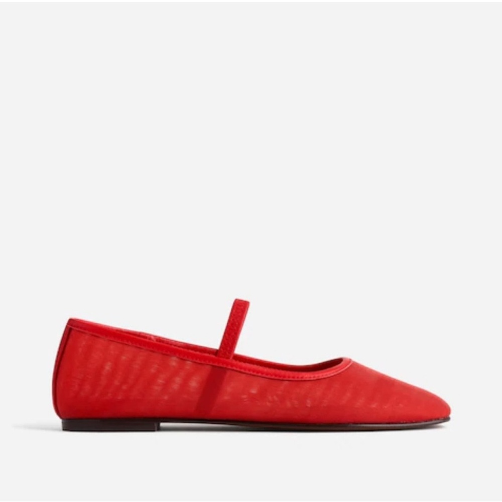 Madewell Greta Red Mesh Ballet Flats Size 7.5